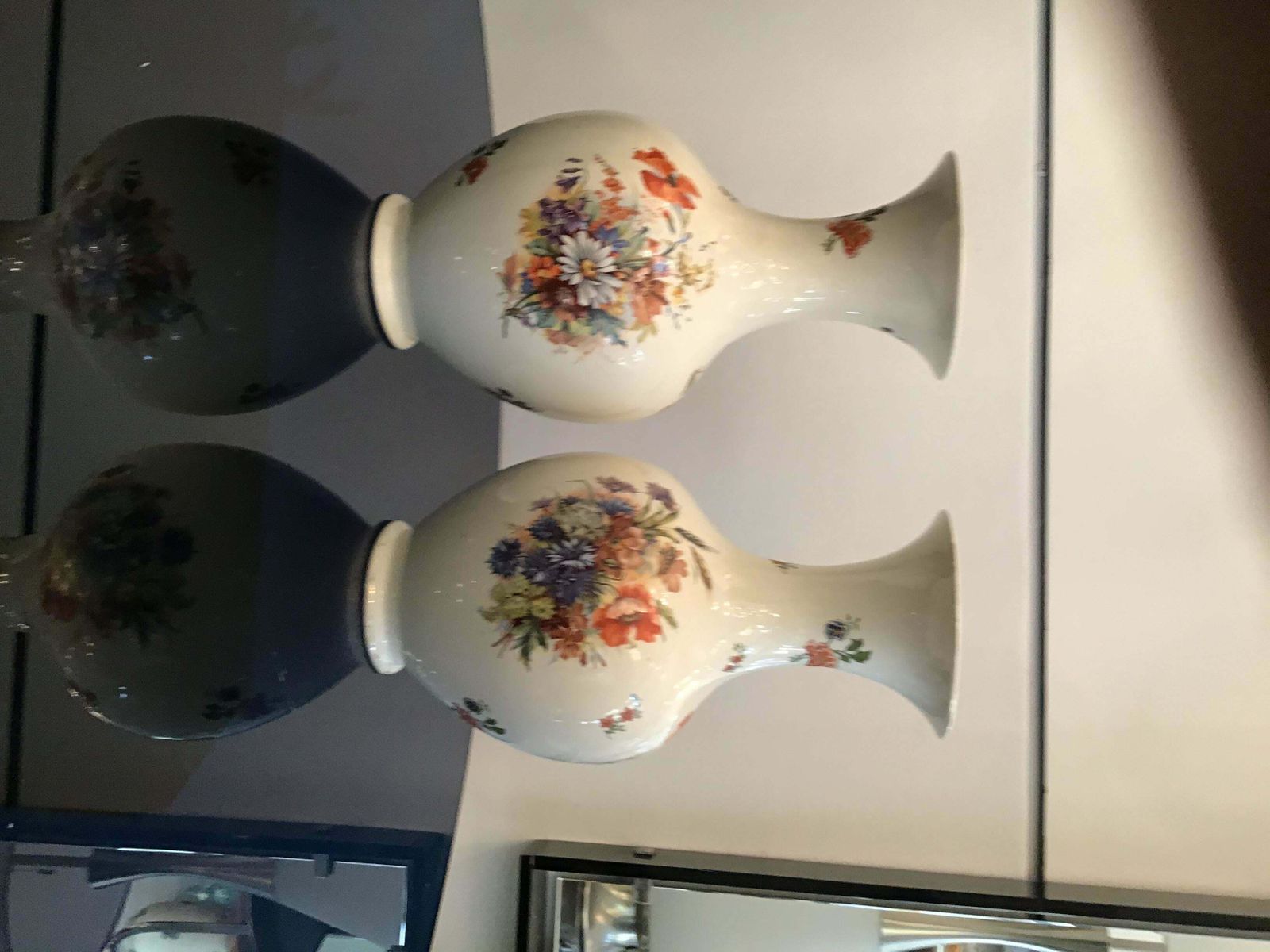 Laveno Couple Vases Ceramic 1930 Italy photo for sale
