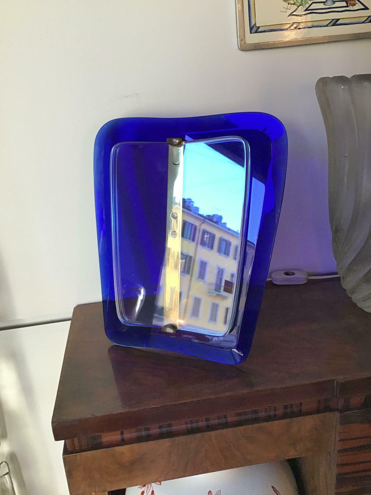 photo for sale Fontana Arte Max Ingrand Frame Glass Brass 1955 Italy