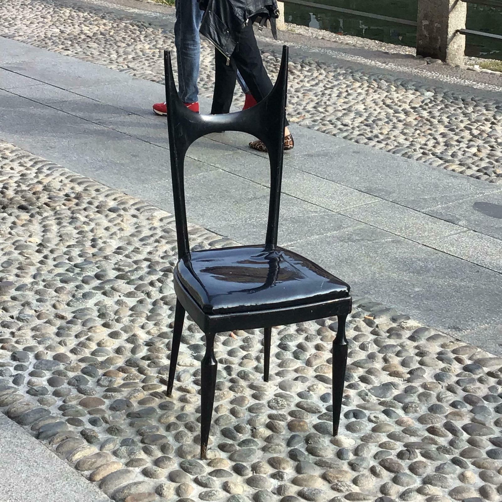photo furniture Paolo Buffa Chair Wood Padded Seat 1940 Italy