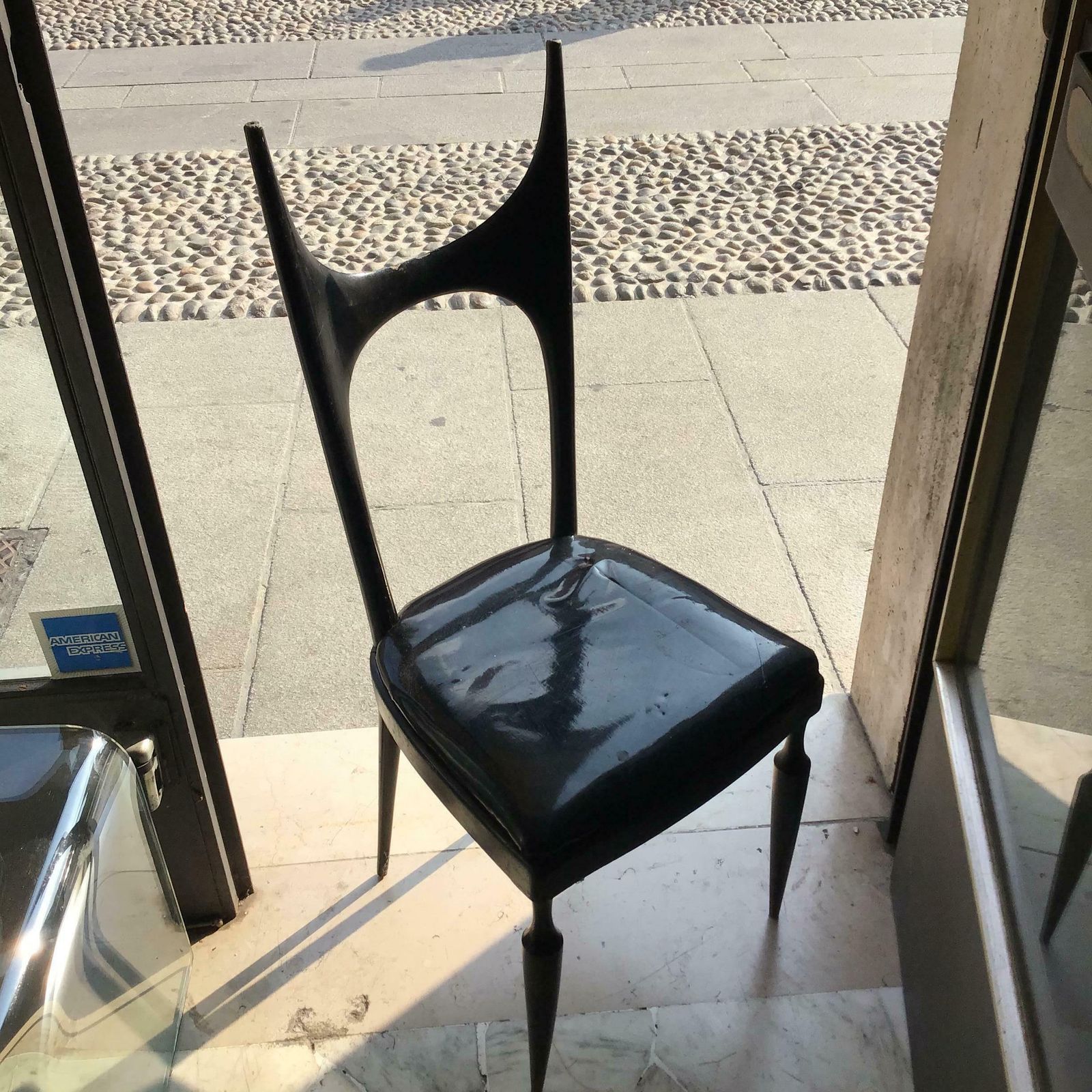 photo vinterior Paolo Buffa Chair Wood Padded Seat 1940 Italy