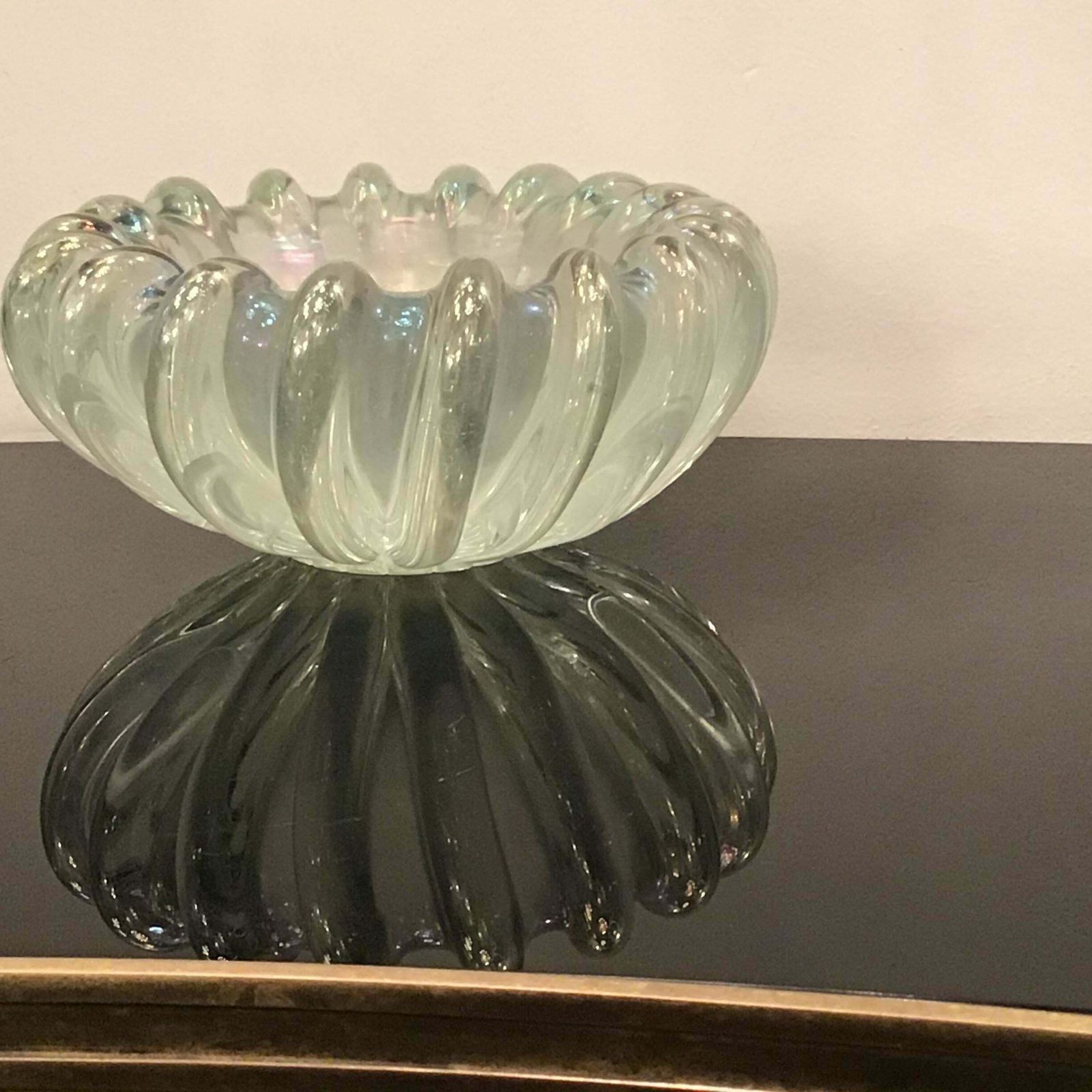 Seguso Centrepiece Murano Iridescent Glass 1940 Italy photo furniture