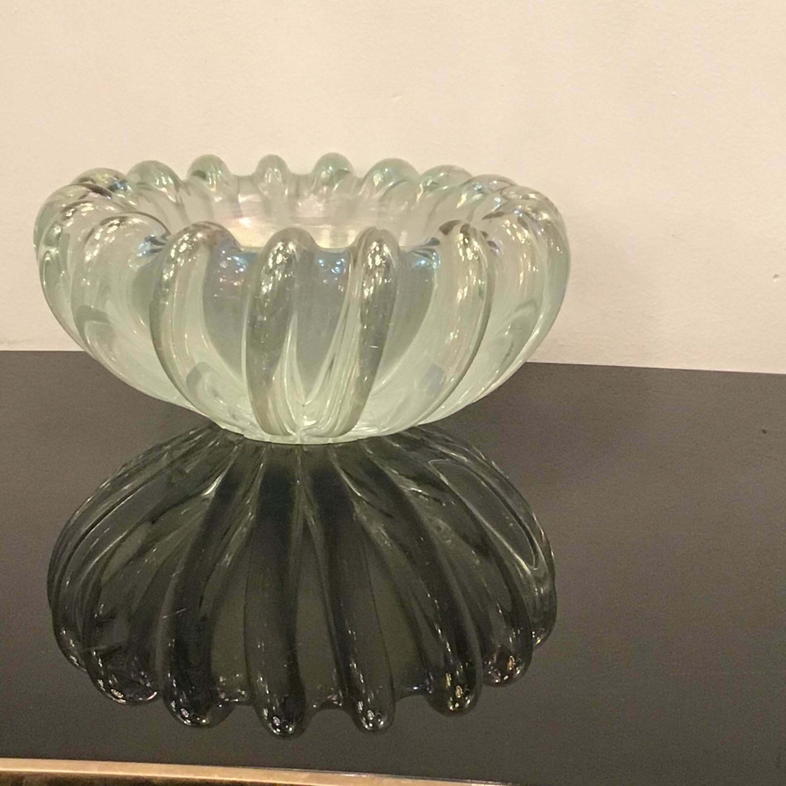 Seguso Centrepiece Murano Iridescent Glass 1940 Italy photo vinterior