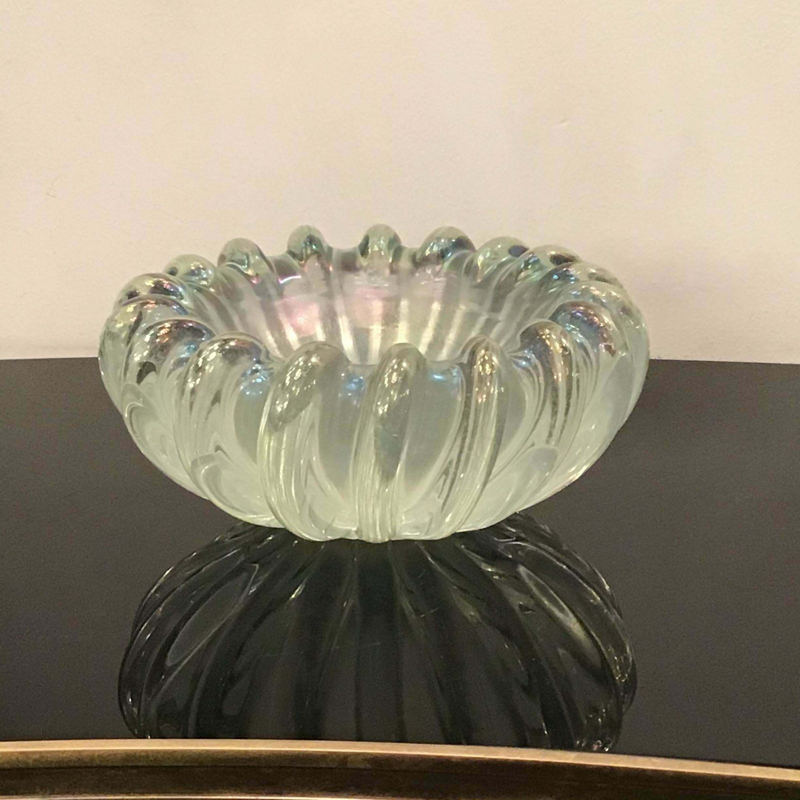 1268.0 Seguso Centrepiece Murano Iridescent Glass 1940 Italy photo
