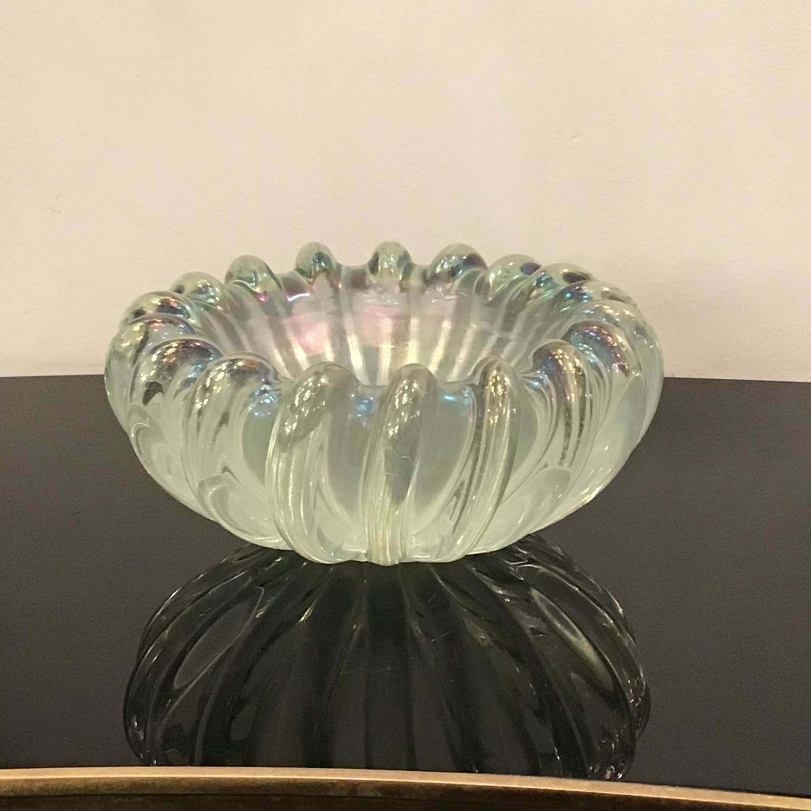 photo vinterior Seguso Centrepiece Murano Iridescent Glass 1940 Italy