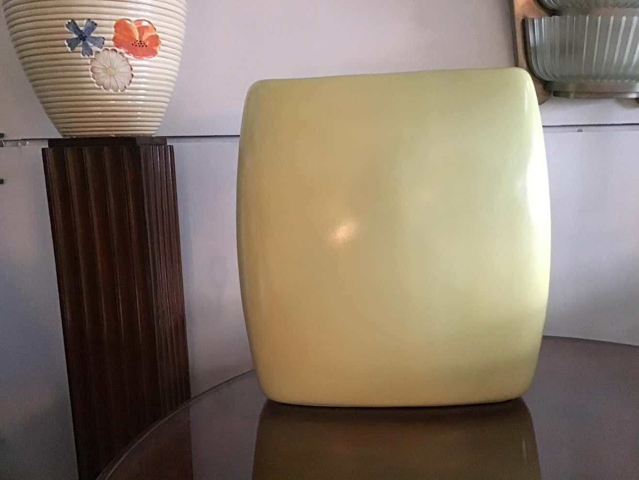 Laveno Guido Andlovitz 1935 Large Vase/Umbrella Stand Yellow Ceramic, Italy photo for sale
