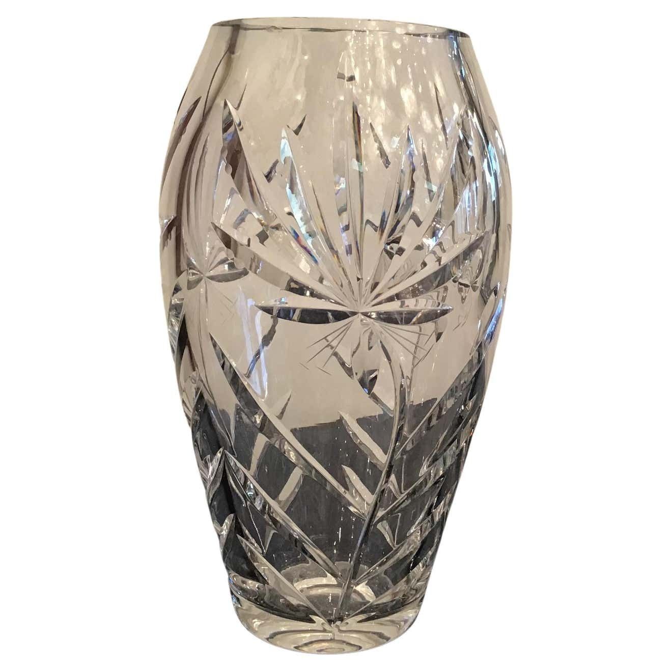 Boemia Vase Led Crystal 1940 Repubblica Ceca