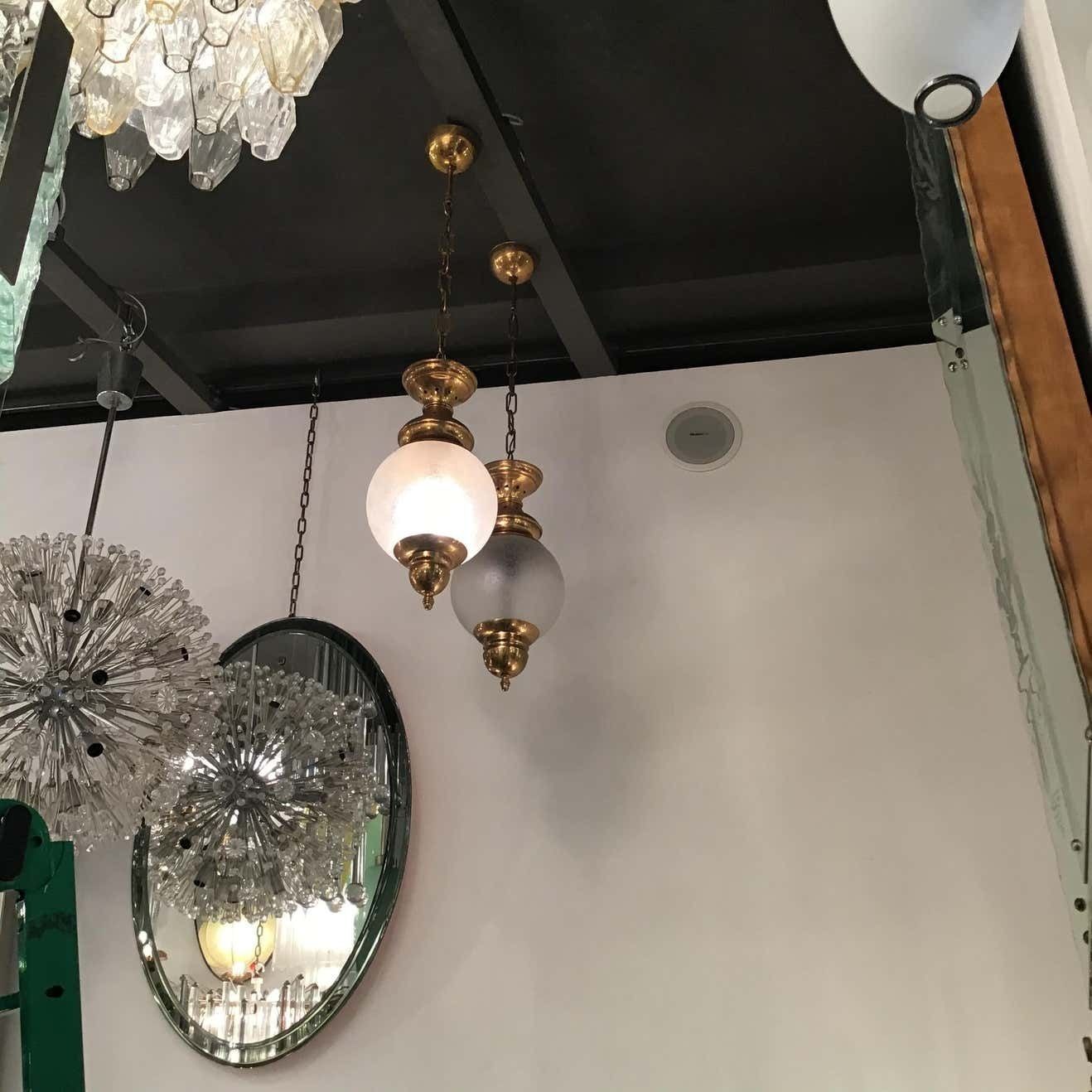 photo furniture Azucena “Luigi Caccia Dominioni “Ls1 Chandeliers Brass Glass 1950 Italy