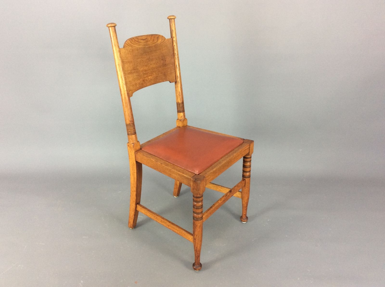 Pair Of Arts & Crafts William Birch Side/Hall Chairs C1900 photo for sale