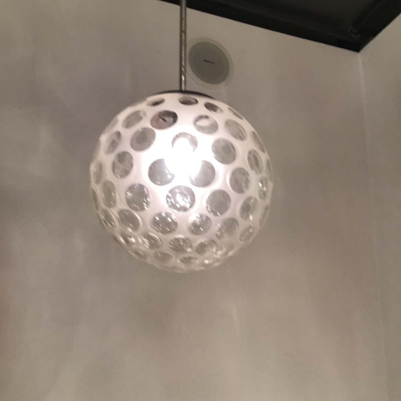 Venini Chandelier Metal Crome Murano 1950 Italy photo furniture