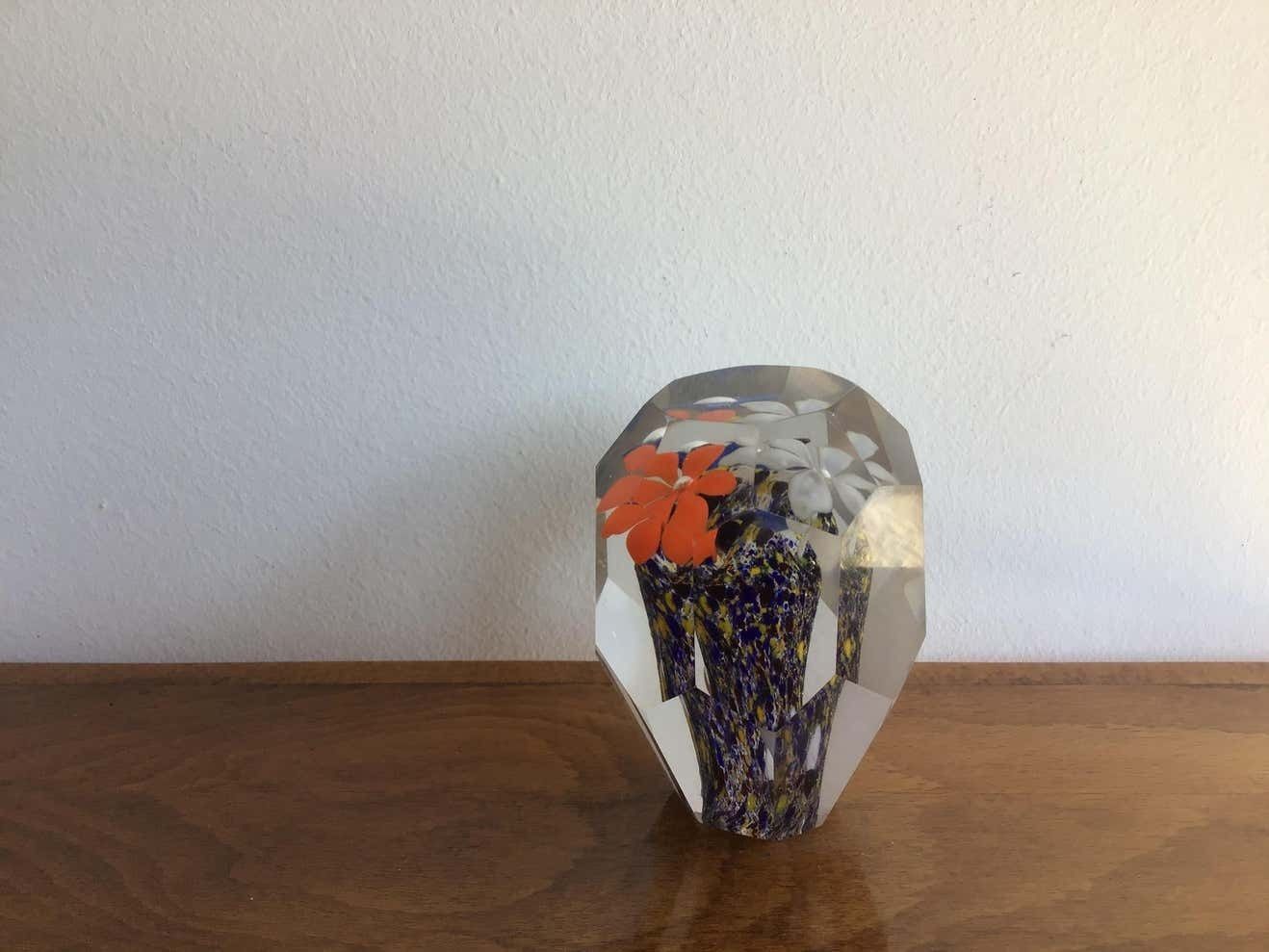 Seguso Paperweight Murano Glass 1950 Italy photo for sale