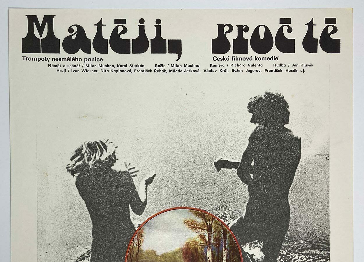 Original Film Poster, Matt, Why Do Girls Not Want You?, Milan Grygar, 1981, Genuine Czech Vintage Print photo Art
