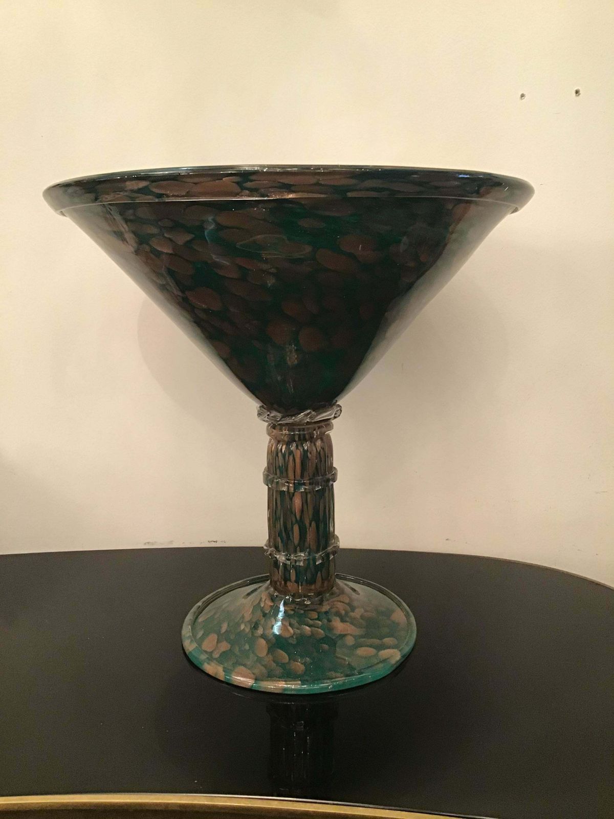 photo for sale Seguso Centrepiece Murano Glass Gold 1958 Italy
