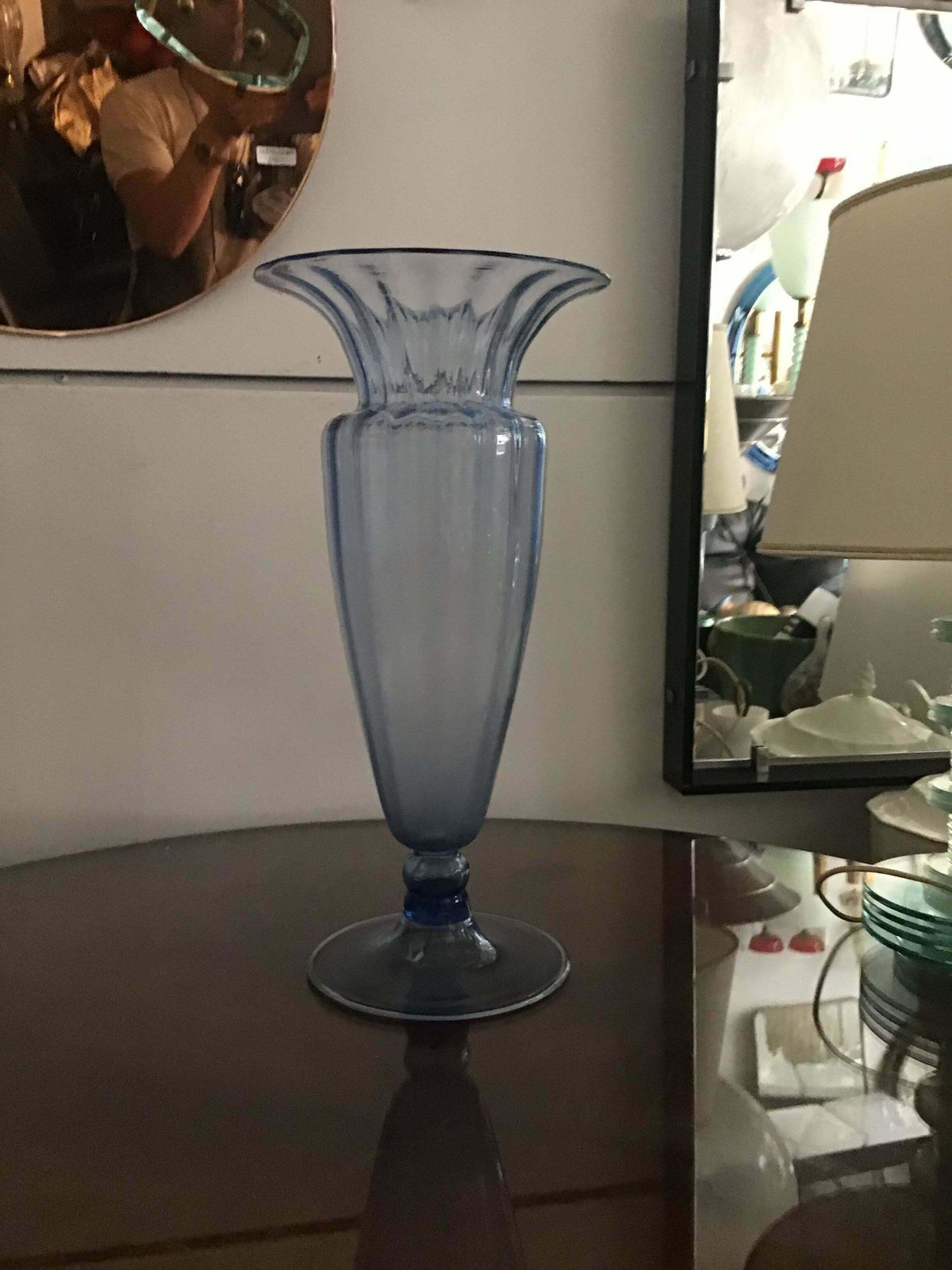 Mvm Cappellin Vase Blu Murano Glass 1925 Italy photo vintage