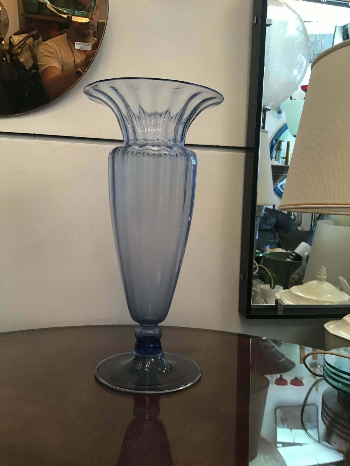 photo vinterior Mvm Cappellin Vase Blu Murano Glass 1925 Italy