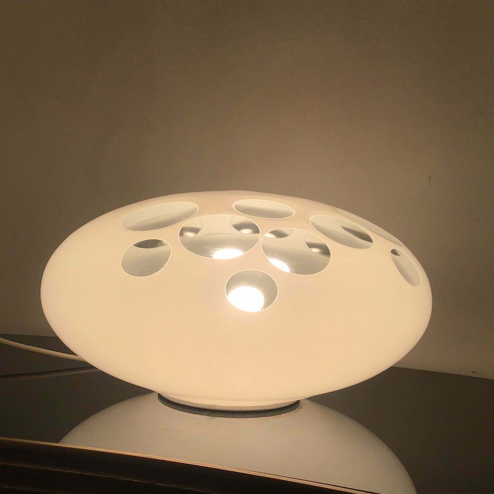 photo furniture Carlo Nason Table Lamp Murano Glass Metal 1968 Italy