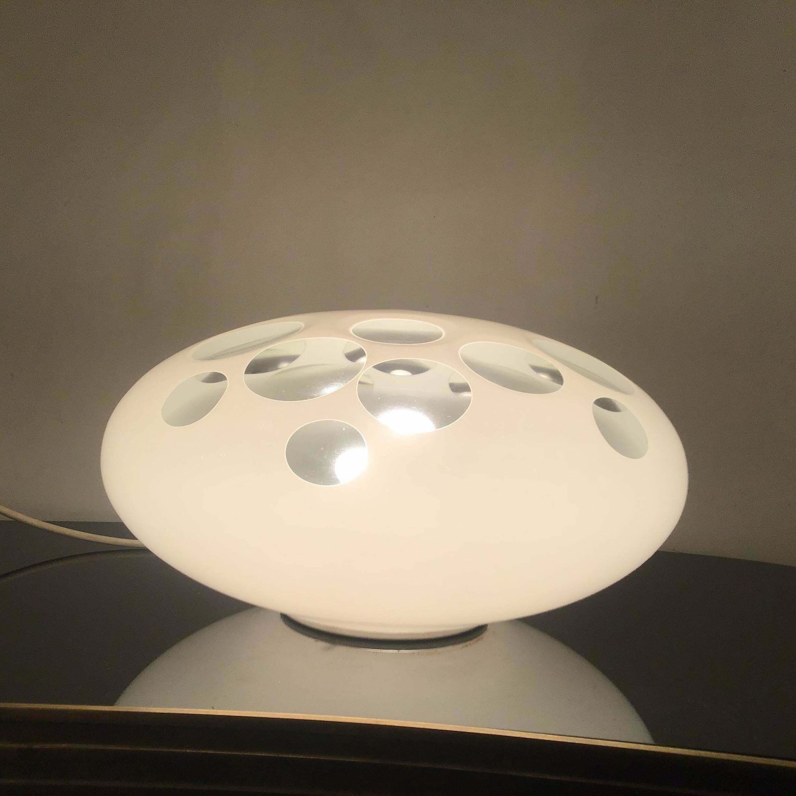 2718.0 Carlo Nason Table Lamp Murano Glass Metal 1968 Italy photo