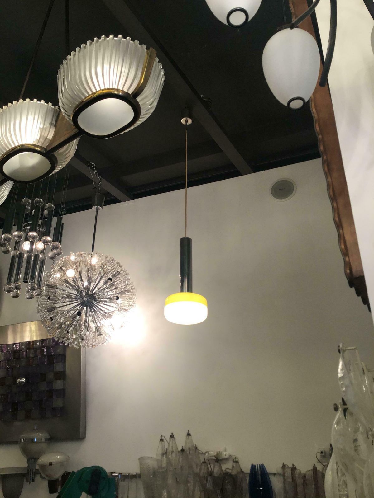Stilnovo Chandelier Plexiglas Metal Crome 1955 Italy photo for sale