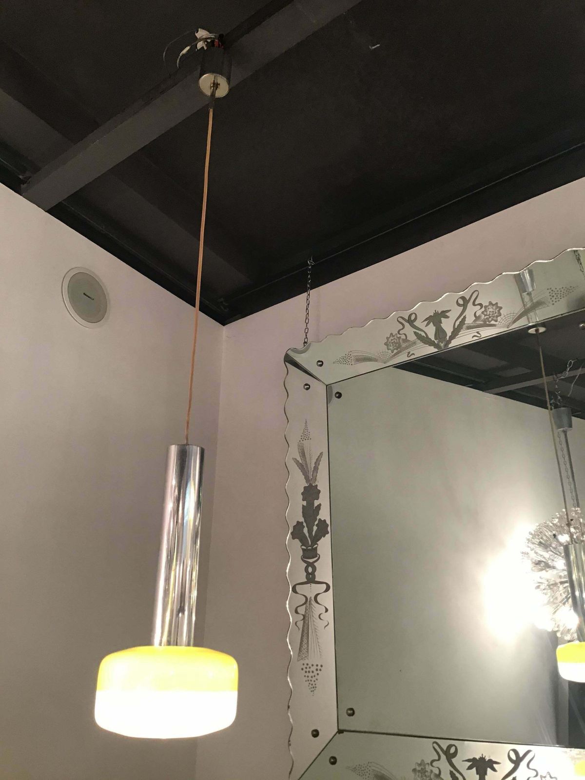 Stilnovo Chandelier Plexiglas Metal Crome 1955 Italy photo vinterior