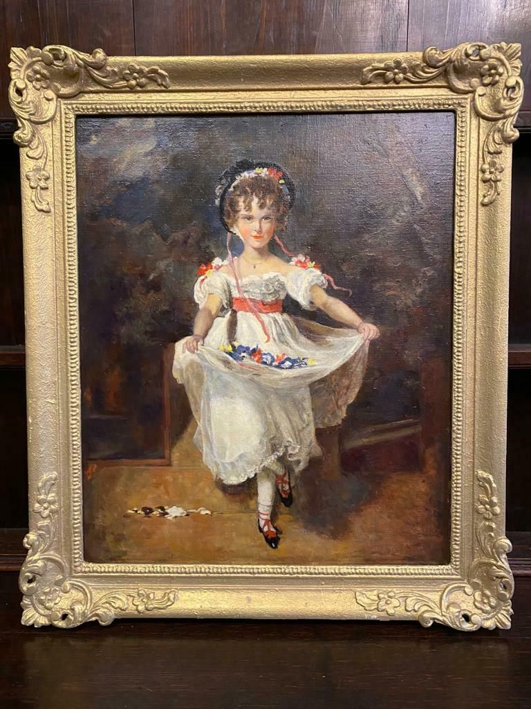 Oil Painting    'Little Miss Murray' Portrait Of A Young Girl