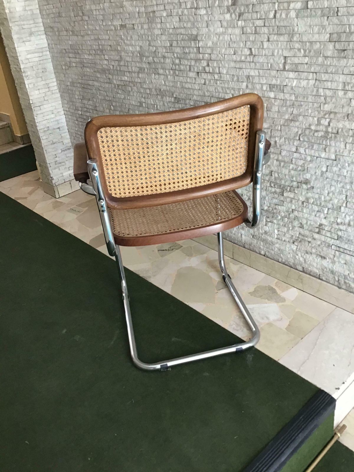 Marcel Breuer Cesca Chair For Gavina Wood Metal Crome, 1980, Italy photo 1087.0