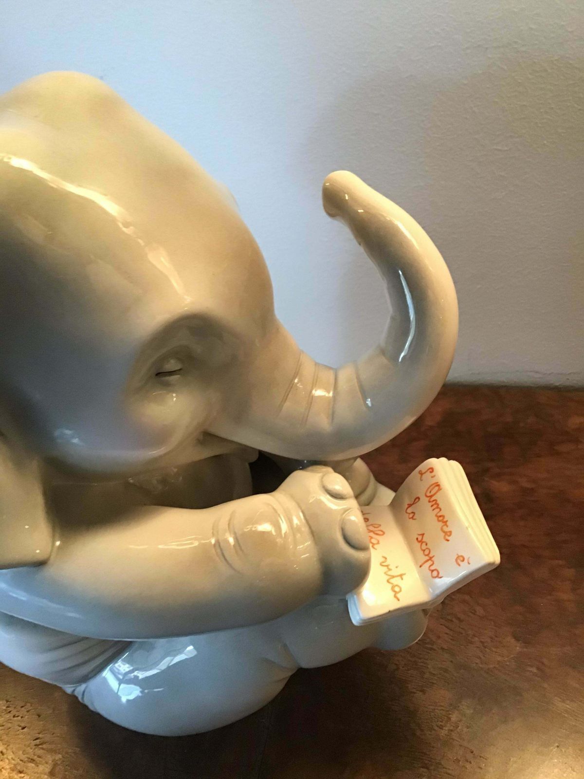 Lenci Ceramic Elephant 1950 Elena Scavini, Italy photo vintage