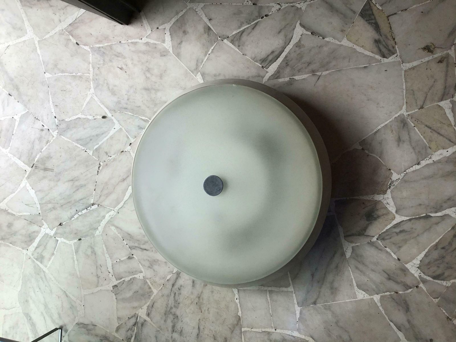 Fontana Arte Ceiling Light Metal Crome Glass, 1960, Italy photo for sale