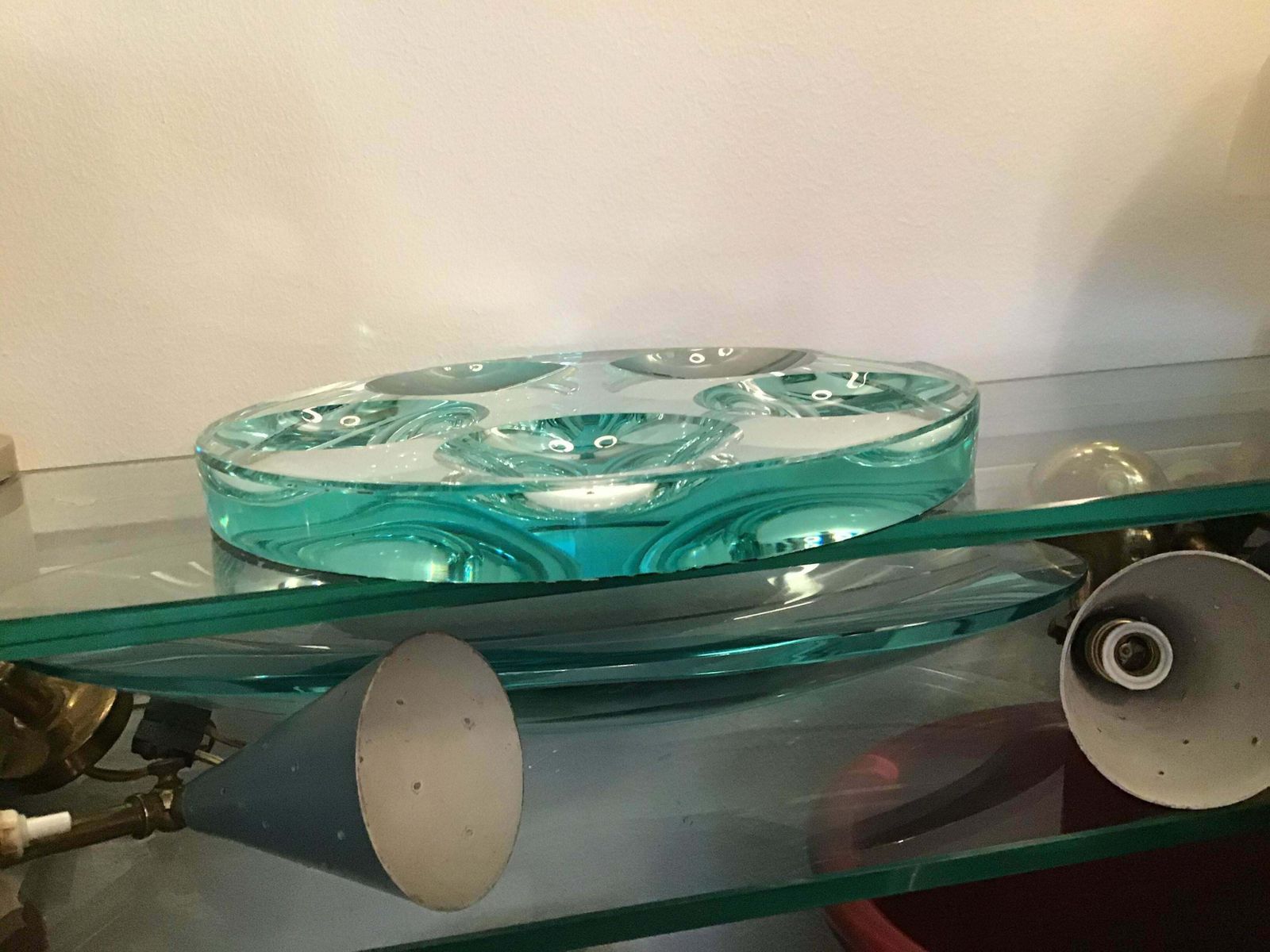 Fontana Arte Ashtray/Empty Pockets Ground Glass, 1960, Italy photo for sale
