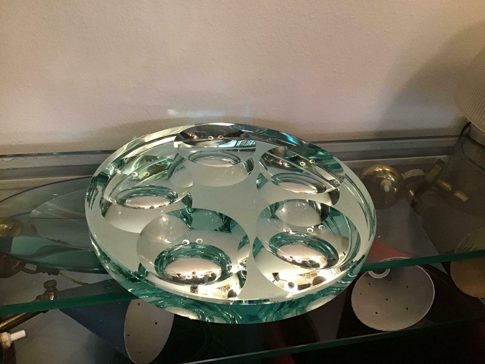 Fontana Arte Ashtray/Empty Pockets Ground Glass, 1960, Italy photo 1449.0