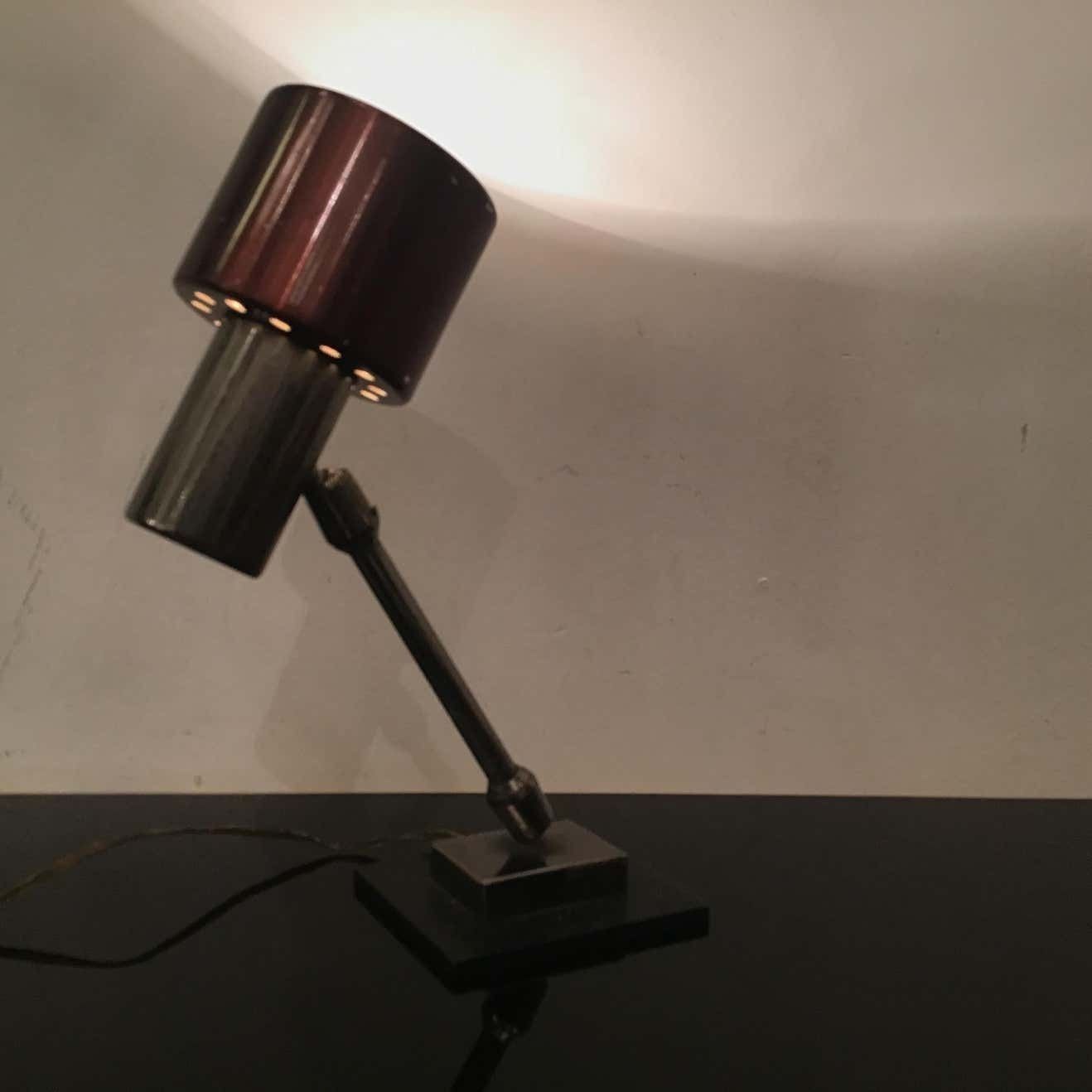 photo furniture Stilnovo Table Lamp Adjustable Metal Crome Metal 1950 Italy