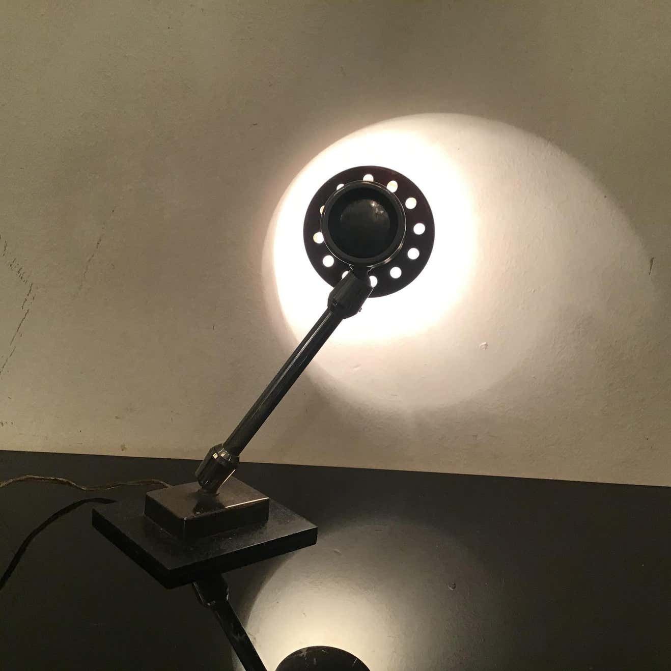 photo vinterior Stilnovo Table Lamp Adjustable Metal Crome Metal 1950 Italy