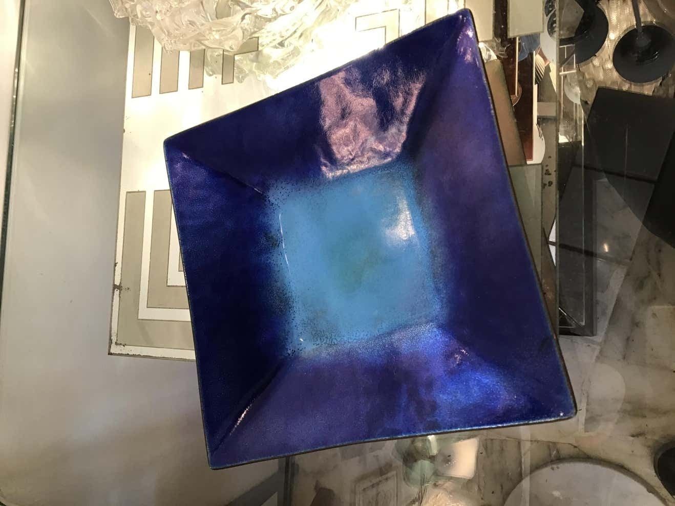 De Poli “Gio’ponti” Centrepiece/Pocket Emptier Enamelled Copper, 1950, Italy photo Home Decor