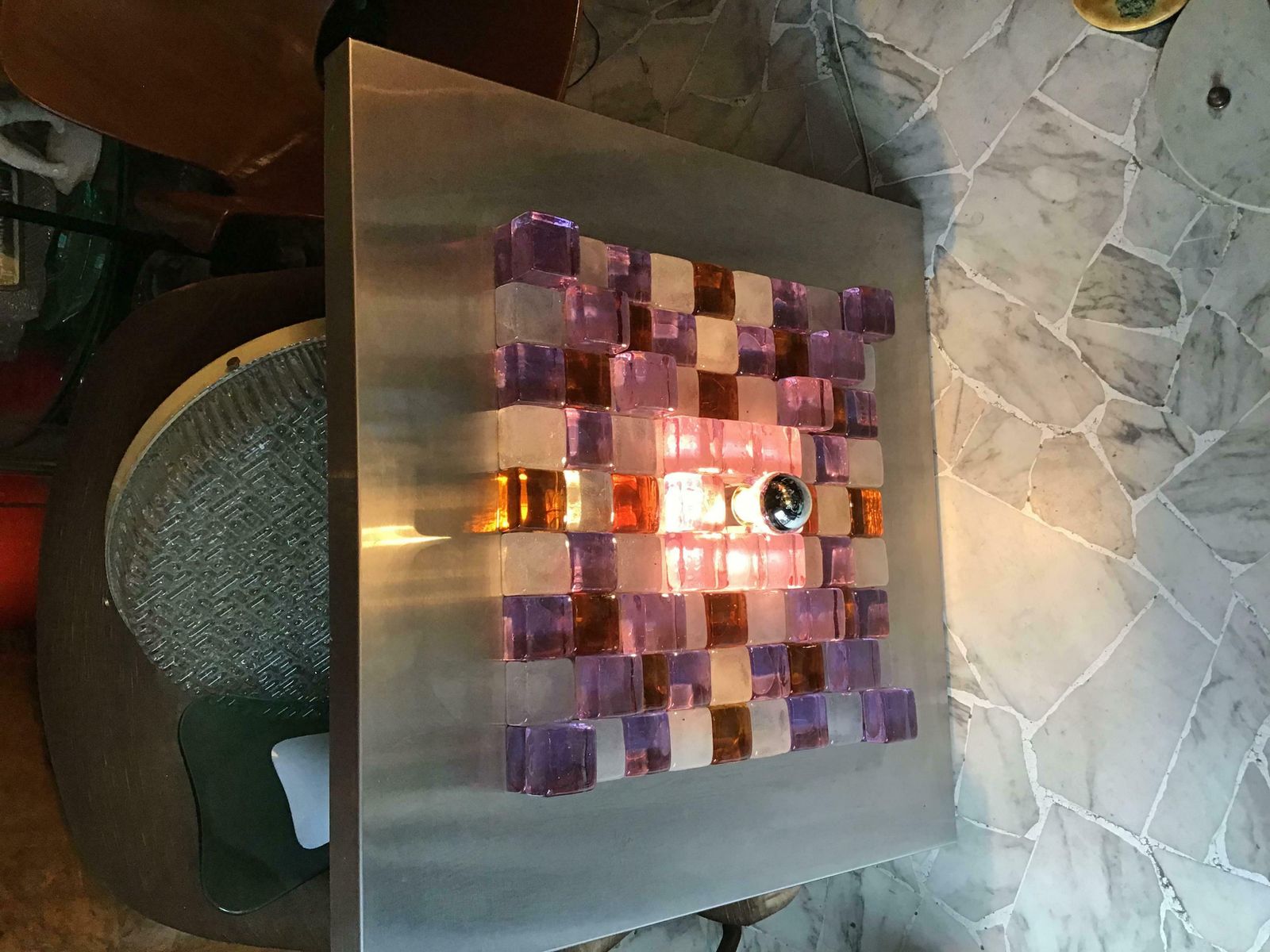 photo furniture Poliarte By Albano Poli Sconce/Sculpture Metal Murano Glass, 1970, Italy