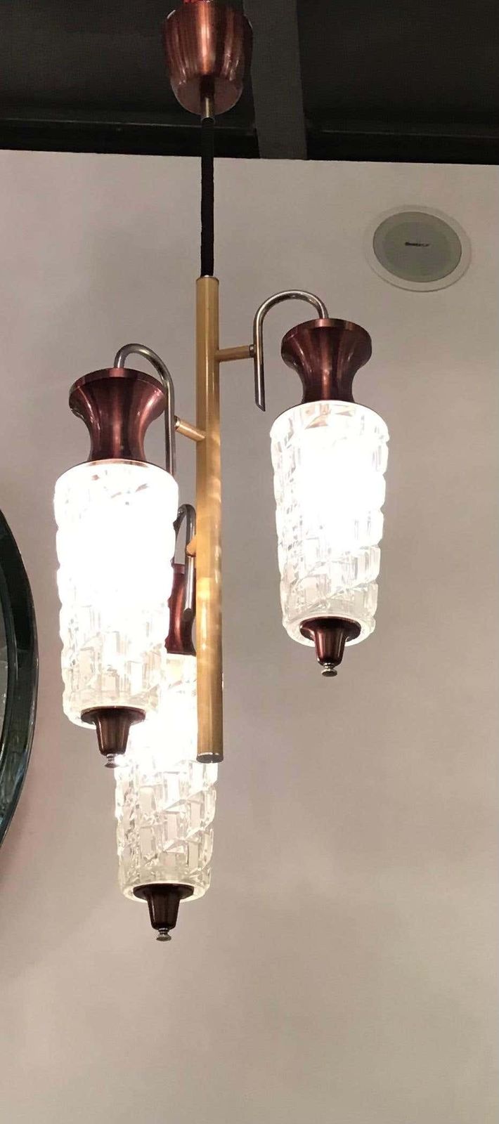 Sciolari Chandelier Metal Crome Glass Metal 1955 Italy photo furniture