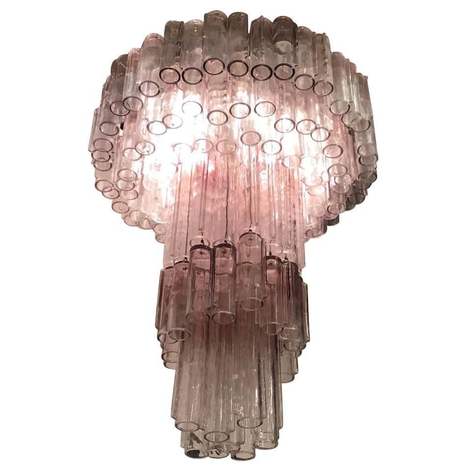 Venini Chandelier “Calza” Ludovico Diaz De Santillana Murano Glass, 1970, Italy
