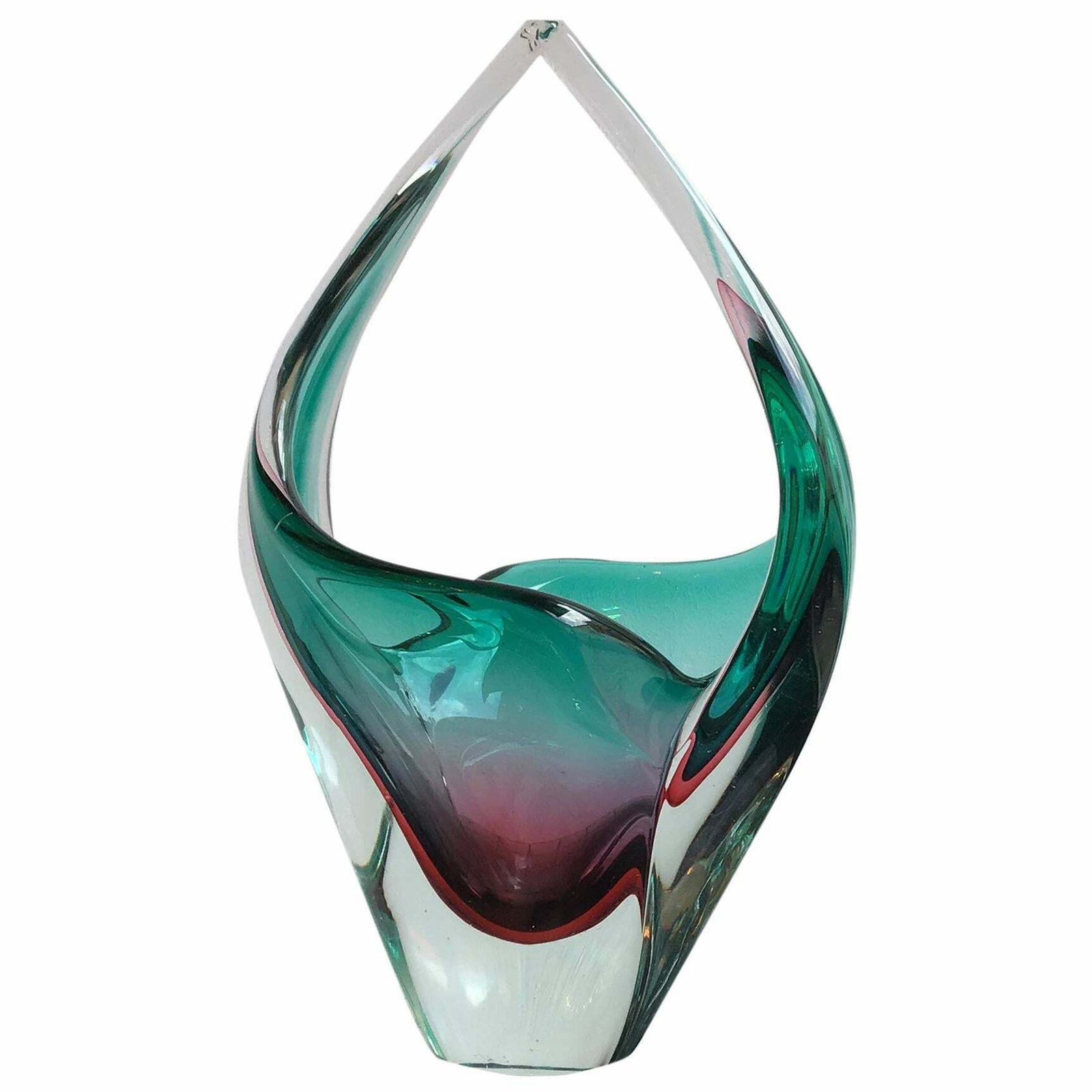 1630.0 Flavio Poli Vase Murano Glass, 1955, Italy photo
