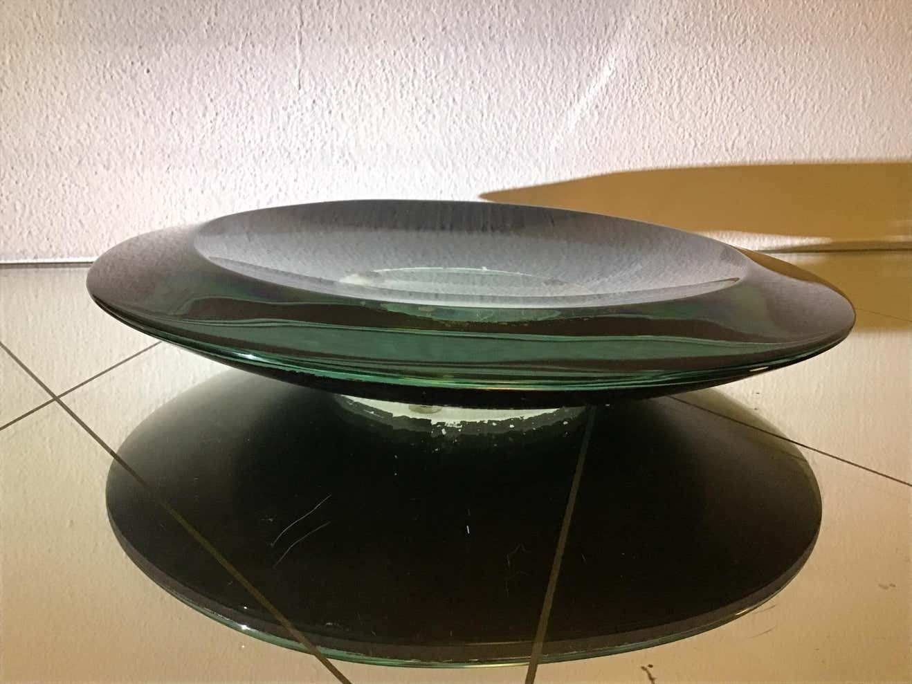 Fontana Arte Coppa Cristallo Grosso Spessore Curvato, 1959, Italy photo Home Decor