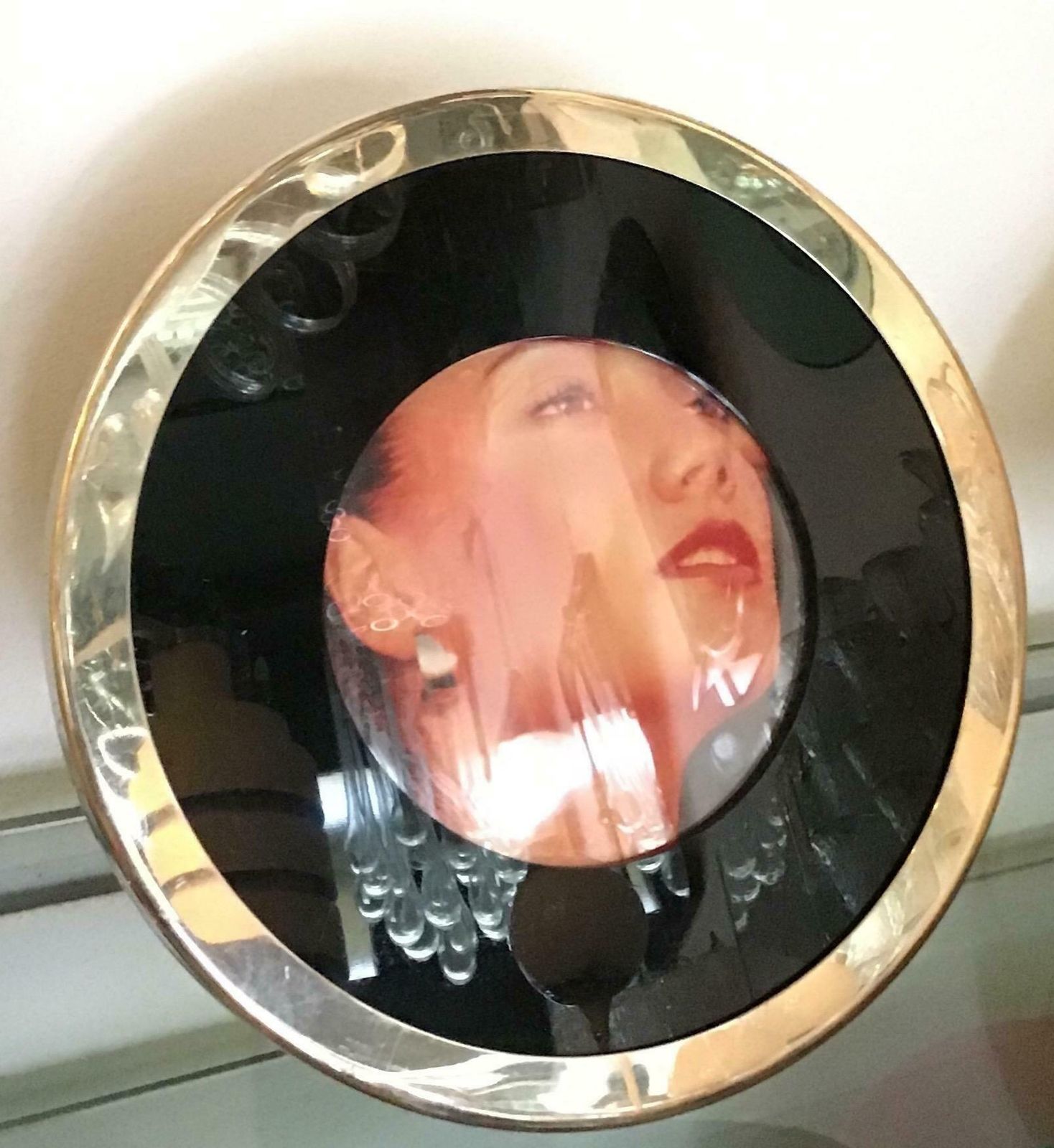 photo furniture Gabriella Crespi Stainless Steel Photo Frame, Italy, 1960