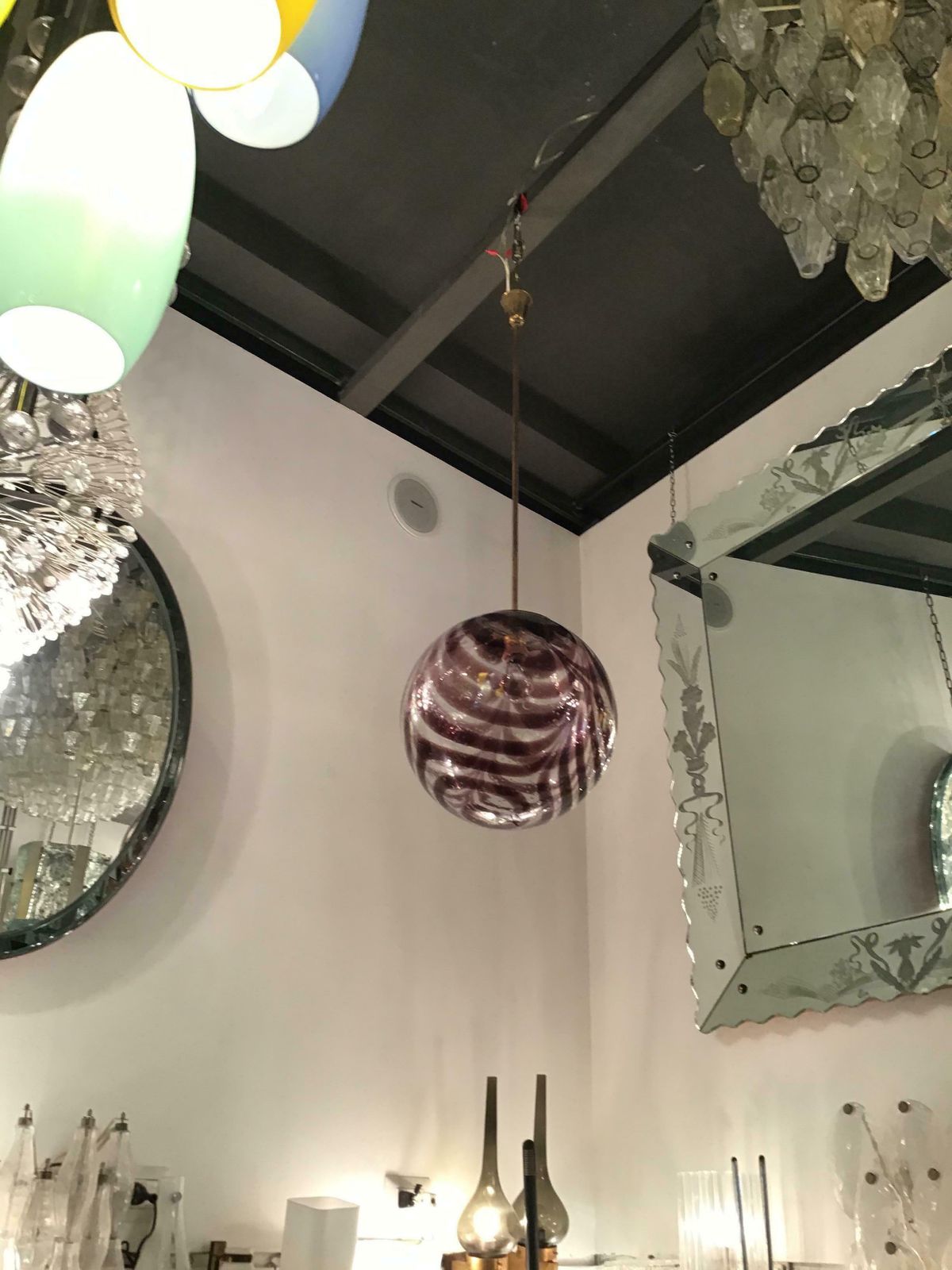 Venini Chandelier Murano Glass Metal Brass1960 Italy photo vinterior