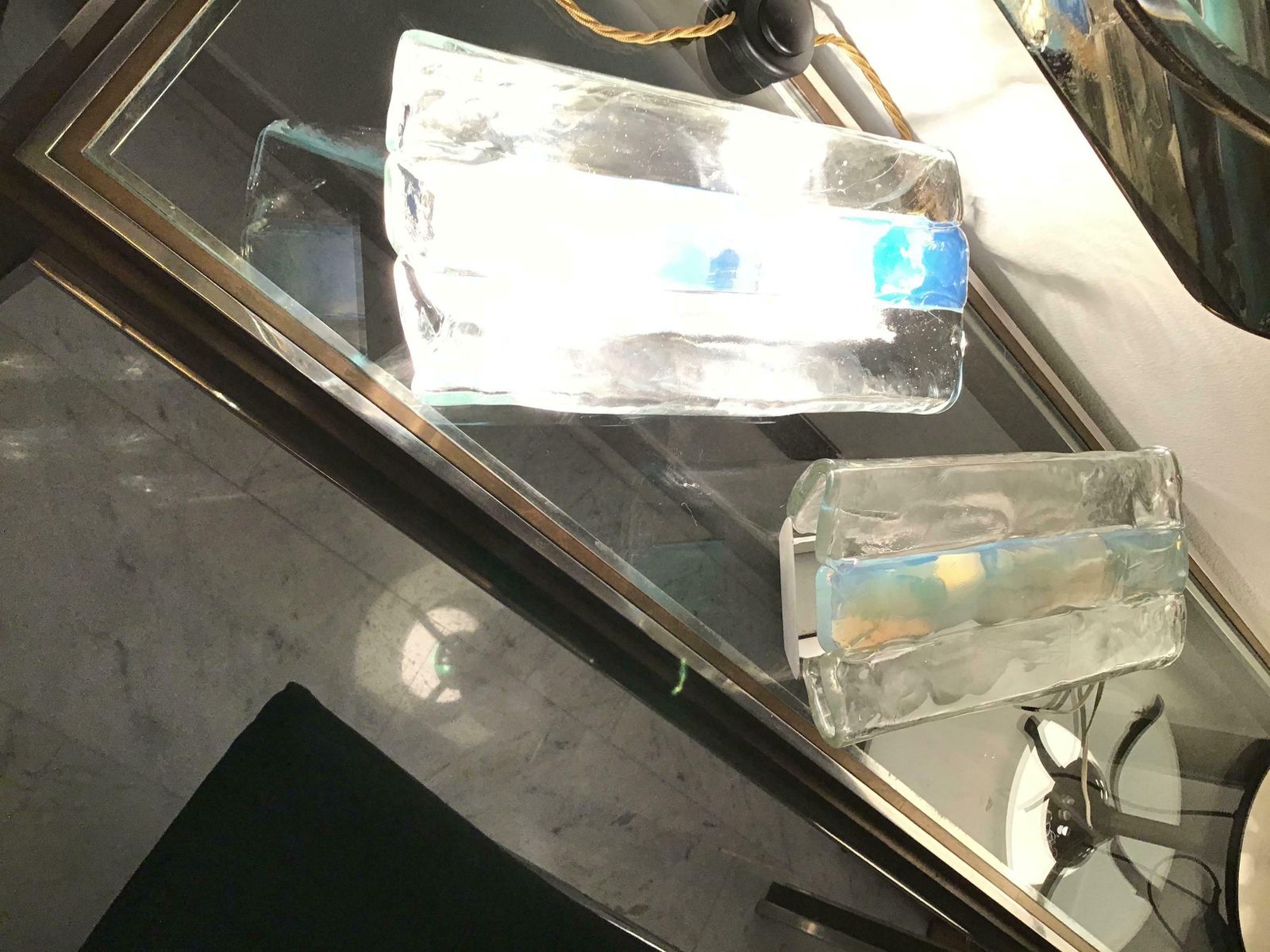 Mazzega Carlo Nason Sconces Murano Glass Metal, 1965, Italy photo 4529.0