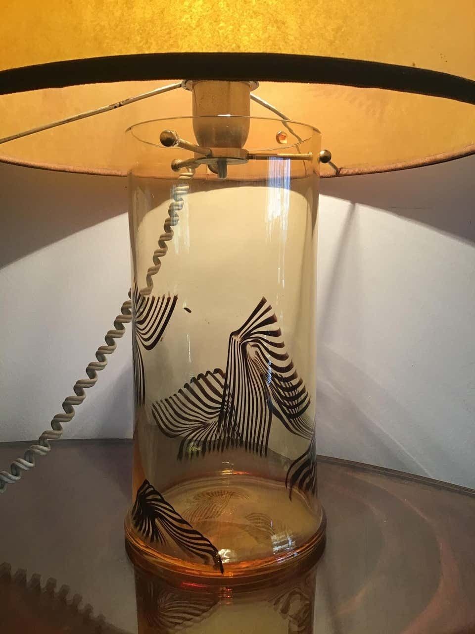 Lighting La Murrina "Lino Tagliapietra" Table Lamp 1972 Murano Glass Brass, Italy photo