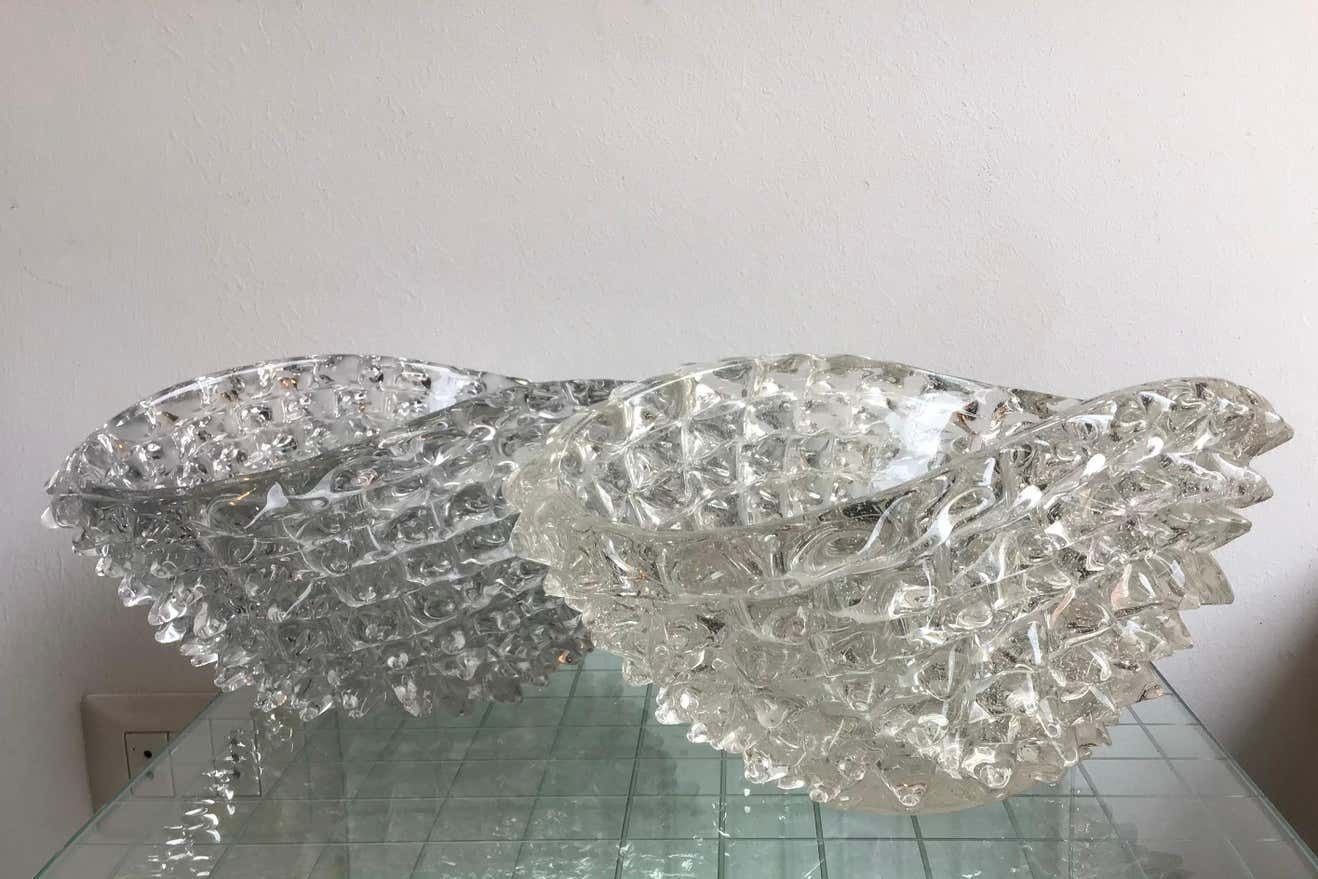 Barovier E Toso Couple Centrepiece “Rostrato“ Murano Glass, 1940, Italy photo vintage