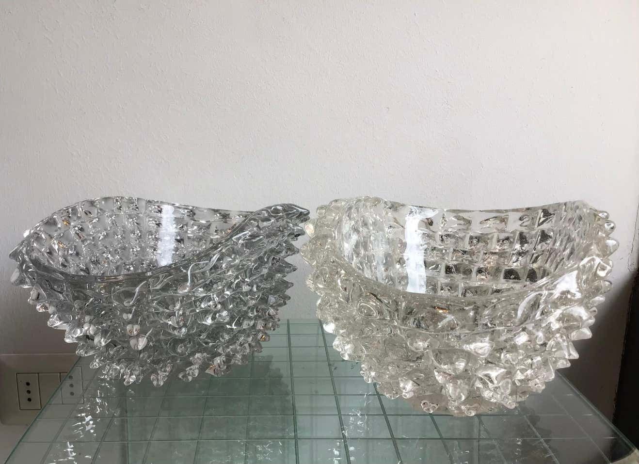 photo for sale Barovier E Toso Couple Centrepiece “Rostrato“ Murano Glass, 1940, Italy