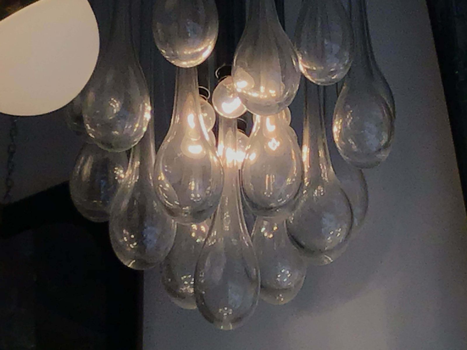Lighting Venini Chandelier Murano Glass Metal Chrome, 1960, Italy photo