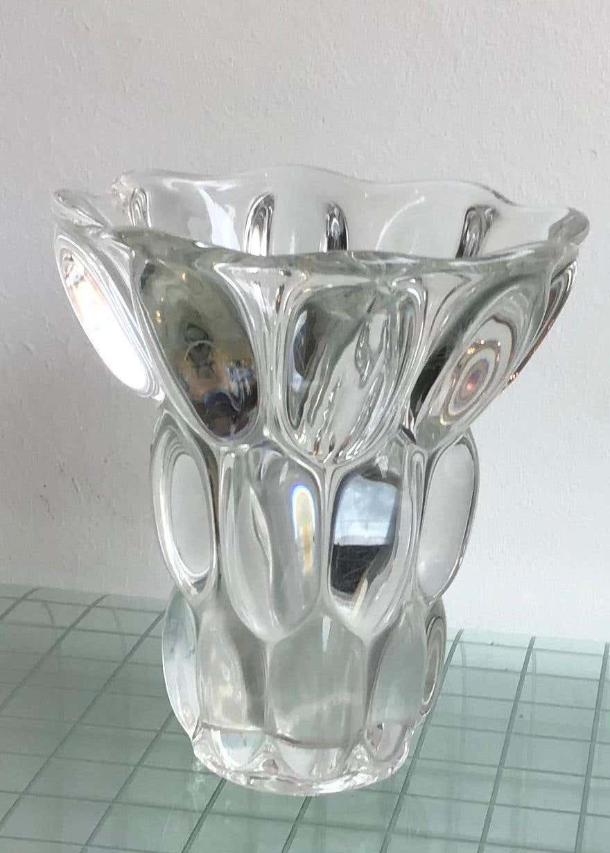 France Vase Bugnoni, 1940 Glass, France photo for sale