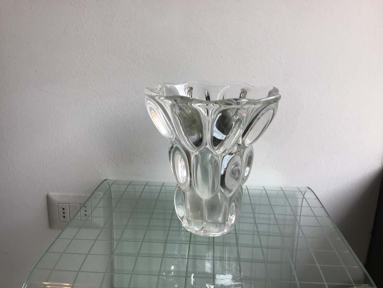 France Vase Bugnoni, 1940 Glass, France photo Home Decor