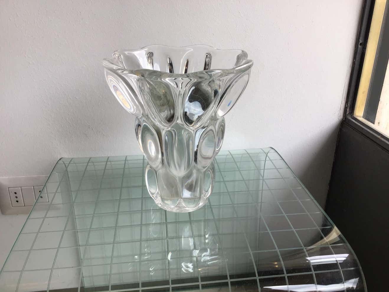 France Vase Bugnoni, 1940 Glass, France photo vinterior