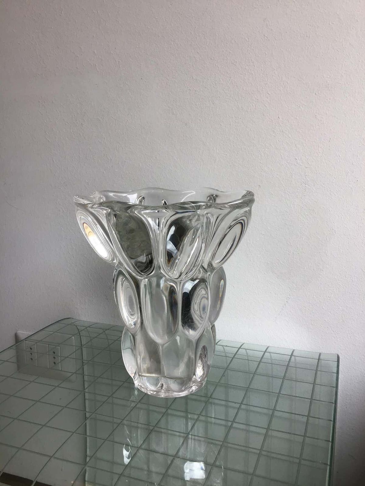 France Vase Bugnoni, 1940 Glass, France photo vintage