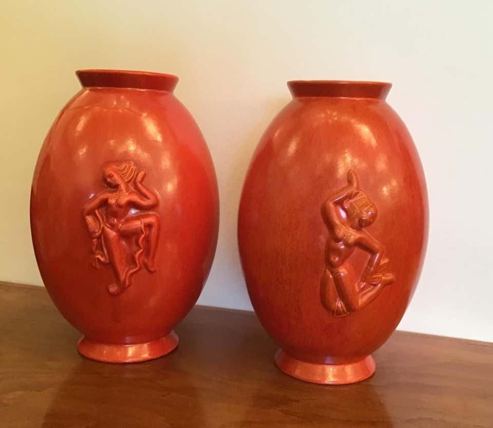 Laveno Angelo Biancini Maiolica Terracotta Vase, Italy, 1930 photo vinterior