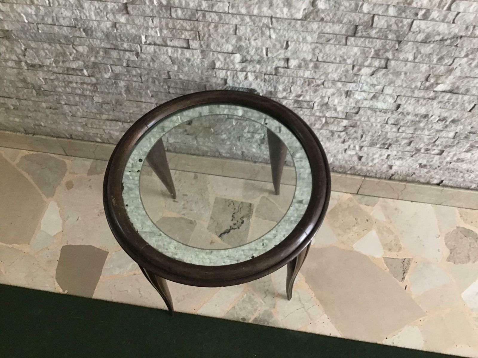 Osvaldo Borsani Tea Table Wood Glass, 1940, Italy photo for sale
