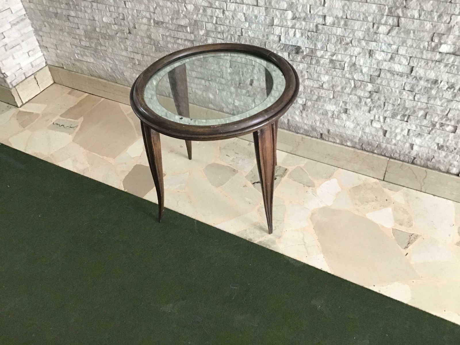 photo buy Osvaldo Borsani Tea Table Wood Glass, 1940, Italy